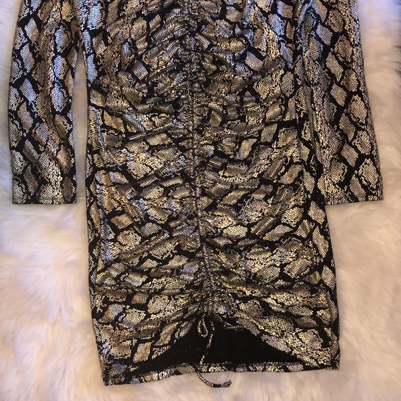 Snakeskin Ruched Dress - Picture 2 of 3